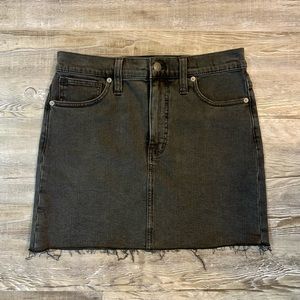 Madewell Black Denim Mini Skirt